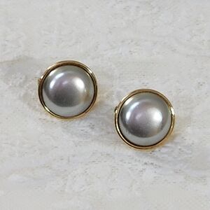 Vintage Signed Monet Silver and Gold Toned Adjustable Press Clip-on Earrings